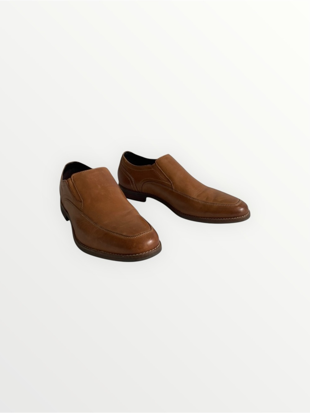 Rockport Men's Tan Slip-On Leather Dress Shoe Size 8.5